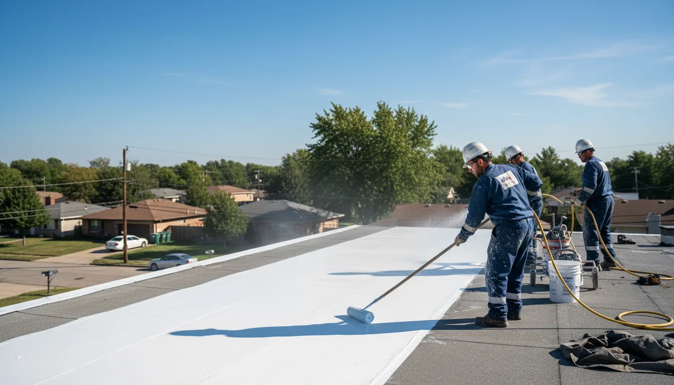 Commercial roof coating in Santa Fe, MO near me